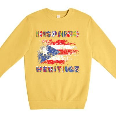 Puerto Rico Hispanic Heritage Month Gift Design Idea Gift Premium Crewneck Sweatshirt