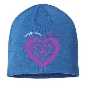 Purple Ribbon Heart Fibromyalgia Awareness Warrior Survivor Meaningful Gift Sustainable Beanie