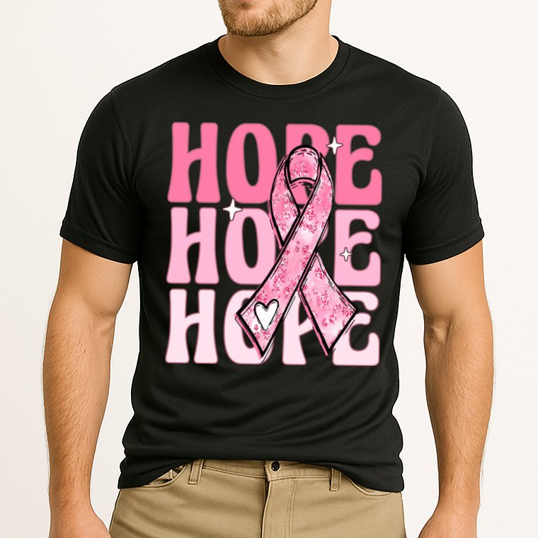 Pink Ribbon Hope Breast Cancer Cooling Performance Crew T-Shirt