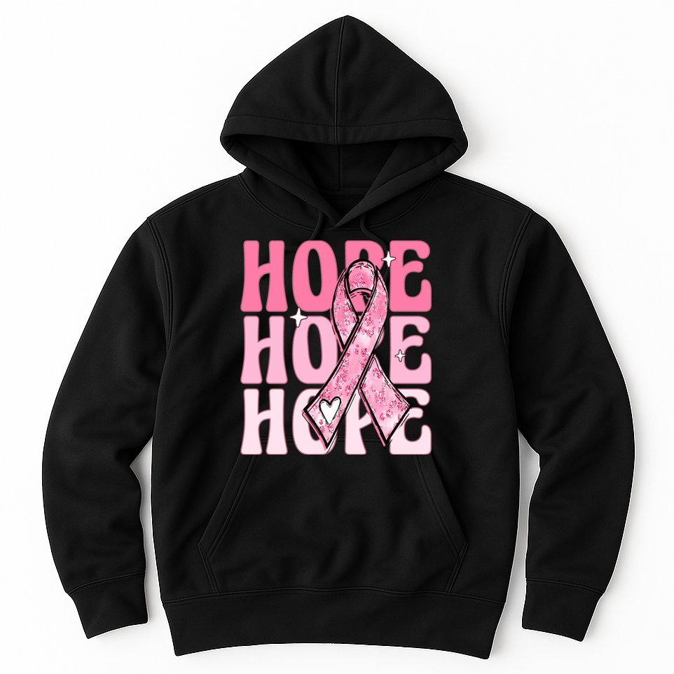 Pink Ribbon Hope Breast Cancer Hoodie