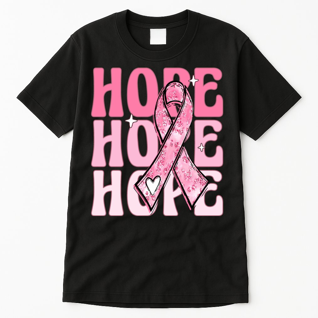 Pink Ribbon Hope Breast Cancer Tall T-Shirt