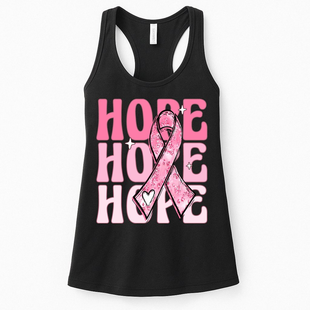 Pink Ribbon Hope Breast Cancer Womens Tank Top