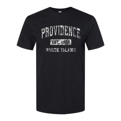 Providence Rhode Island Ri Vintage Established Sports Softstyle CVC T-Shirt