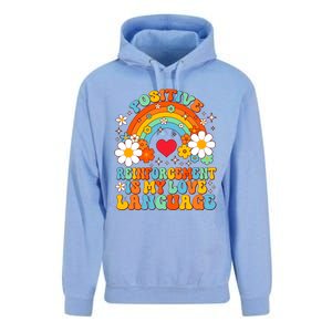 Positive Reinforcet Is My Love Language Behavior Analyst Gift Unisex Surf Hoodie