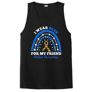 Puzzle Rainbow I Wear Blue For Friend Autism Awareness Month Gift PosiCharge Competitor Tank