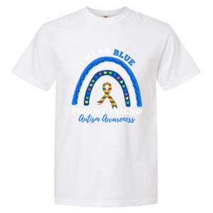 Puzzle Rainbow I Wear Blue For Friend Autism Awareness Month Gift Garment-Dyed Heavyweight T-Shirt