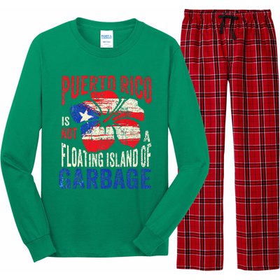 Puerto Rico Is Not A Floating Island Of Garbage Long Sleeve Pajama Set