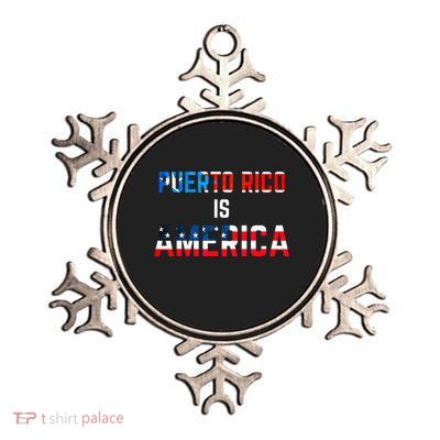 Puerto Rico Is America Anti Trump Puertorican Metallic Star Ornament