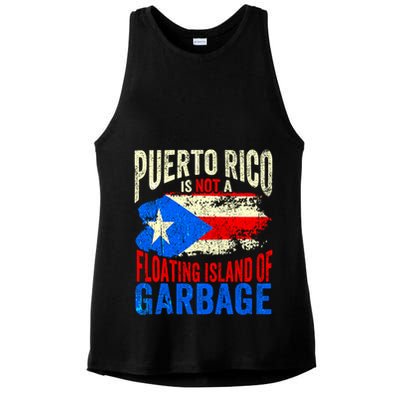Puerto Rico Is Not A Floating Island Of Garbage Ladies PosiCharge Tri-Blend Wicking Tank