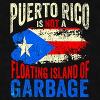 Puerto Rico Is Not A Floating Island Of Garbage Ladies PosiCharge Tri-Blend Wicking Tank