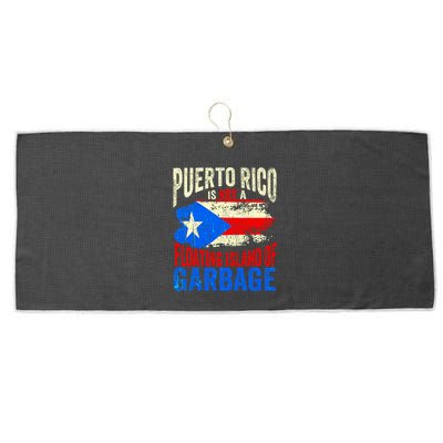 Puerto Rico Is Not A Floating Island Of Garbage Large Microfiber Waffle Golf Towel
