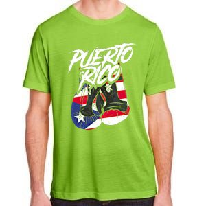 Puerto Rico In Boxing Gloves Hispanic Boxing Fighter Gift Adult ChromaSoft Performance T-Shirt