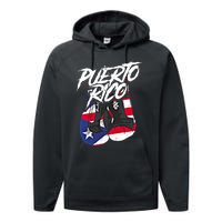 Puerto Rico In Boxing Gloves Hispanic Boxing Fighter Gift Performance Fleece Hoodie