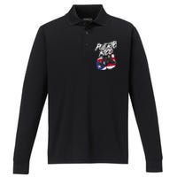 Puerto Rico In Boxing Gloves Hispanic Boxing Fighter Gift Performance Long Sleeve Polo