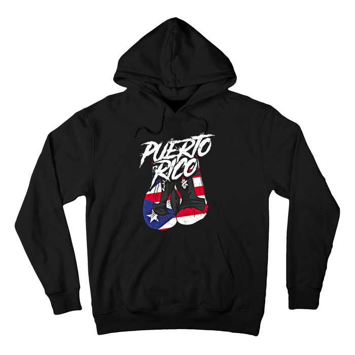 Puerto Rico In Boxing Gloves Hispanic Boxing Fighter Gift Hoodie