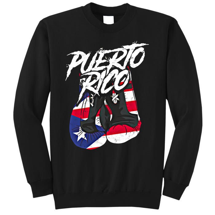 Puerto Rico In Boxing Gloves Hispanic Boxing Fighter Gift Sweatshirt