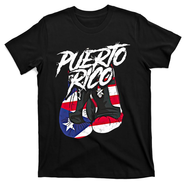 Puerto Rico In Boxing Gloves Hispanic Boxing Fighter Gift T-Shirt