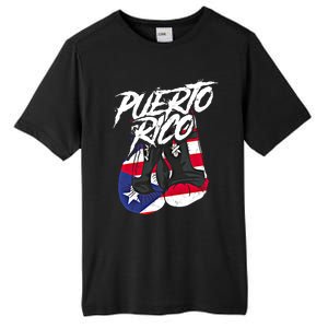 Puerto Rico In Boxing Gloves Hispanic Boxing Fighter Gift Tall Fusion ChromaSoft Performance T-Shirt