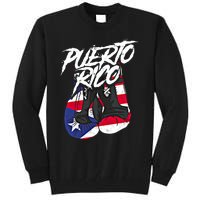 Puerto Rico In Boxing Gloves Hispanic Boxing Fighter Gift Tall Sweatshirt