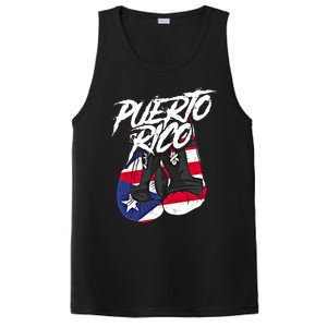 Puerto Rico In Boxing Gloves Hispanic Boxing Fighter Gift PosiCharge Competitor Tank