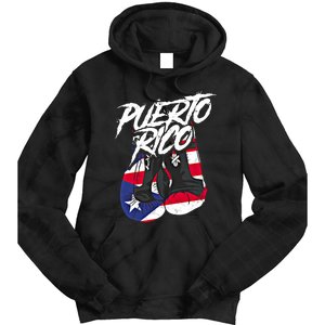 Puerto Rico In Boxing Gloves Hispanic Boxing Fighter Gift Tie Dye Hoodie