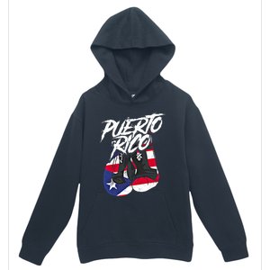 Puerto Rico In Boxing Gloves Hispanic Boxing Fighter Gift Urban Pullover Hoodie