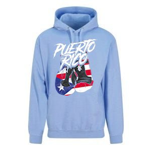 Puerto Rico In Boxing Gloves Hispanic Boxing Fighter Gift Unisex Surf Hoodie