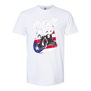 Puerto Rico In Boxing Gloves Hispanic Boxing Fighter Gift Softstyle CVC T-Shirt