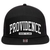 Providence Rhode Island Ri College Style 7 Panel Mesh Trucker Snapback Hat