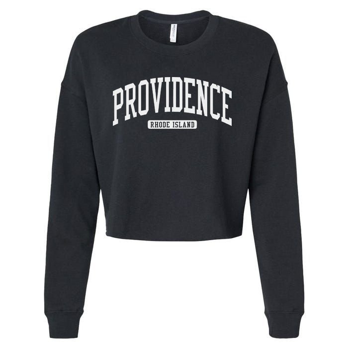 Providence Rhode Island Ri College Style Cropped Pullover Crew