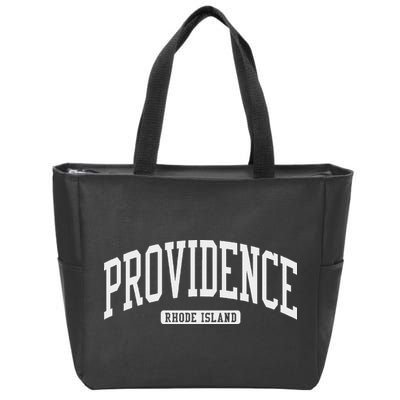 Providence Rhode Island Ri College Style Zip Tote Bag
