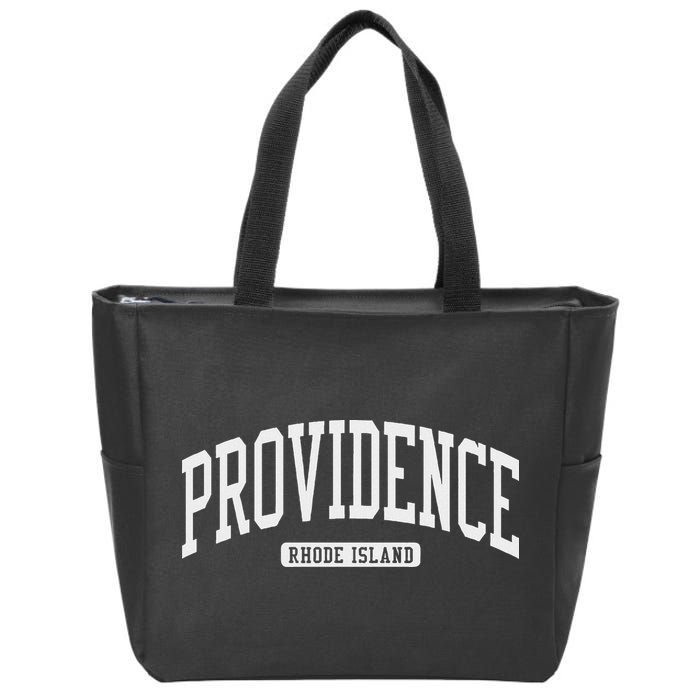 Providence Rhode Island Ri College Style Zip Tote Bag