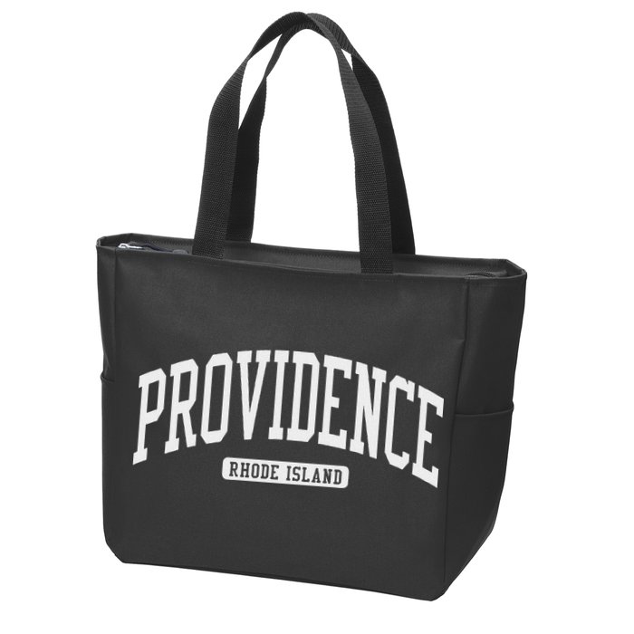 Providence Rhode Island Ri College Style Zip Tote Bag