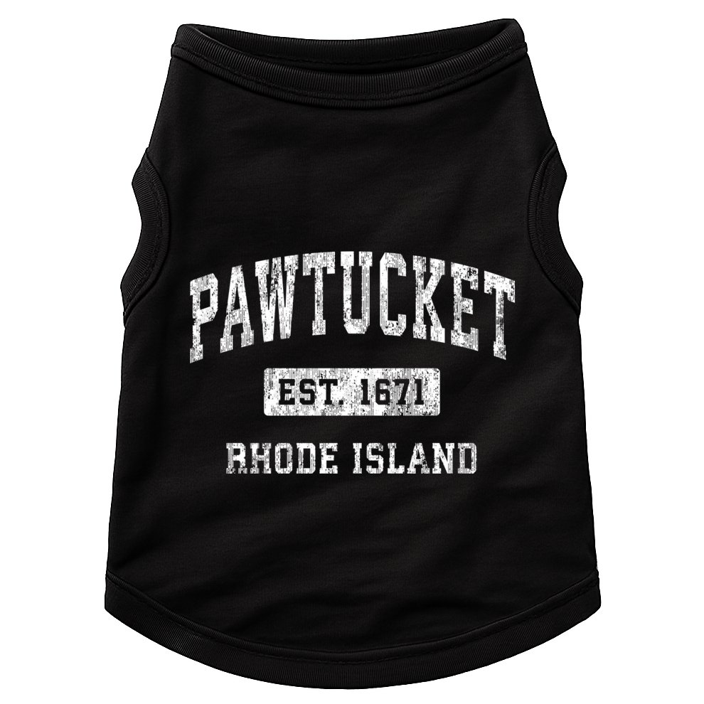 Pawtucket Rhode Island Ri Vintage Established Sports Doggie Tank