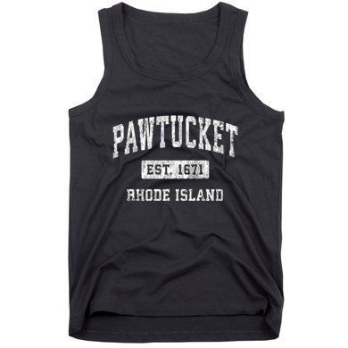 Pawtucket Rhode Island Ri Vintage Established Sports Tank Top