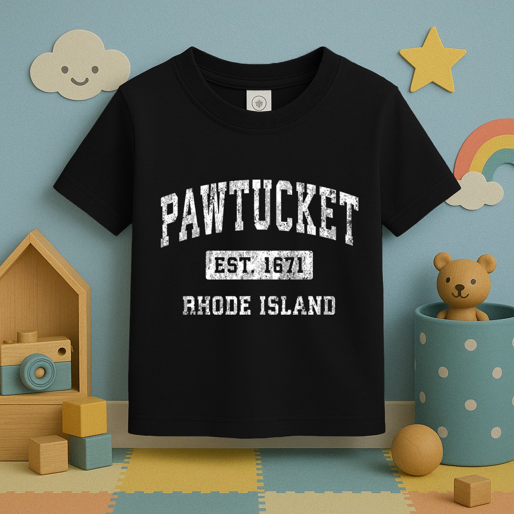 Pawtucket Rhode Island Ri Vintage Established Sports Toddler T-Shirt