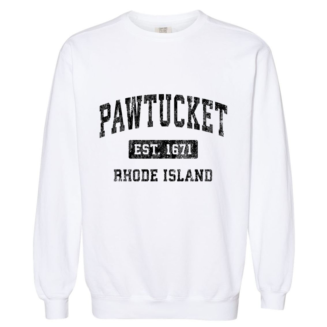 Pawtucket Rhode Island Ri Vintage Established Sports Garment-Dyed Sweatshirt