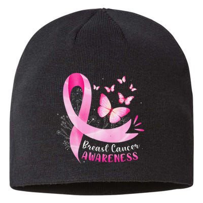 Pin.K Ribbon In October We Wear Pin.K Breast Cancer Awareness Sustainable Beanie