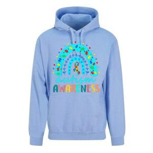 Puzzle Rainbow In April We Wear Blue Autism Awareness Month Unisex Surf Hoodie