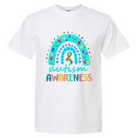 Puzzle Rainbow In April We Wear Blue Autism Awareness Month Garment-Dyed Heavyweight T-Shirt