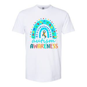 Puzzle Rainbow In April We Wear Blue Autism Awareness Month Softstyle CVC T-Shirt