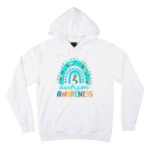 Puzzle Rainbow In April We Wear Blue Autism Awareness Month Hoodie