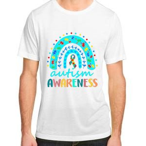 Puzzle Rainbow In April We Wear Blue Autism Awareness Month Adult ChromaSoft Performance T-Shirt