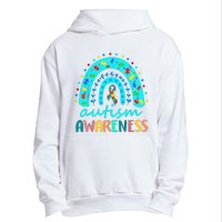 Puzzle Rainbow In April We Wear Blue Autism Awareness Month Urban Pullover Hoodie