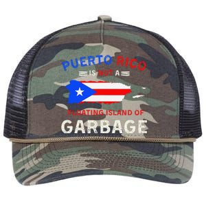 Puerto Rico Is Not A Floating Island Of Garbage Retro Rope Trucker Hat Cap