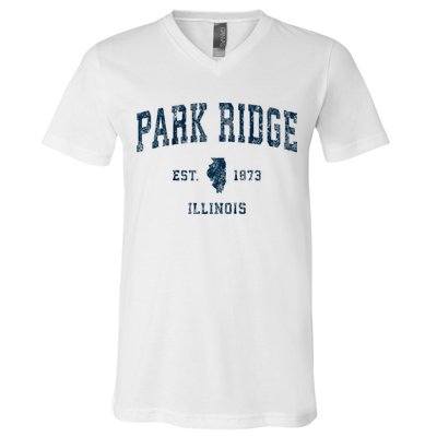 Park Ridge Illinois Il Vintage Sports V-Neck T-Shirt