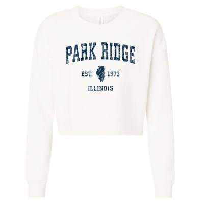 Park Ridge Illinois Il Vintage Sports Cropped Pullover Crew