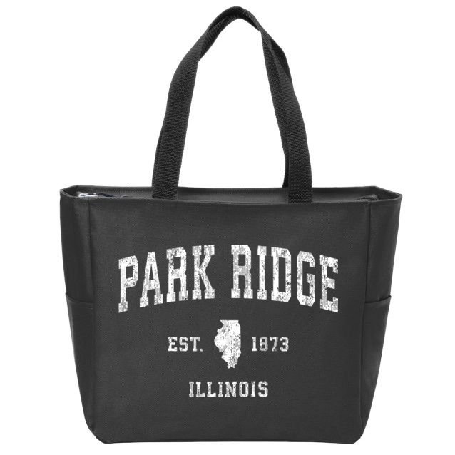 Park Ridge Illinois Il Vintage Established Sports Design Zip Tote Bag