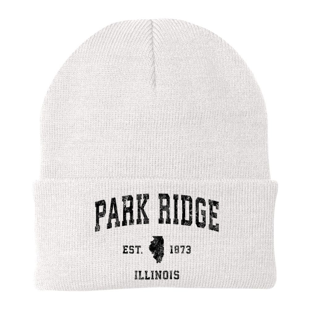 Park Ridge Illinois Il Vintage Established Sports Design Beanie