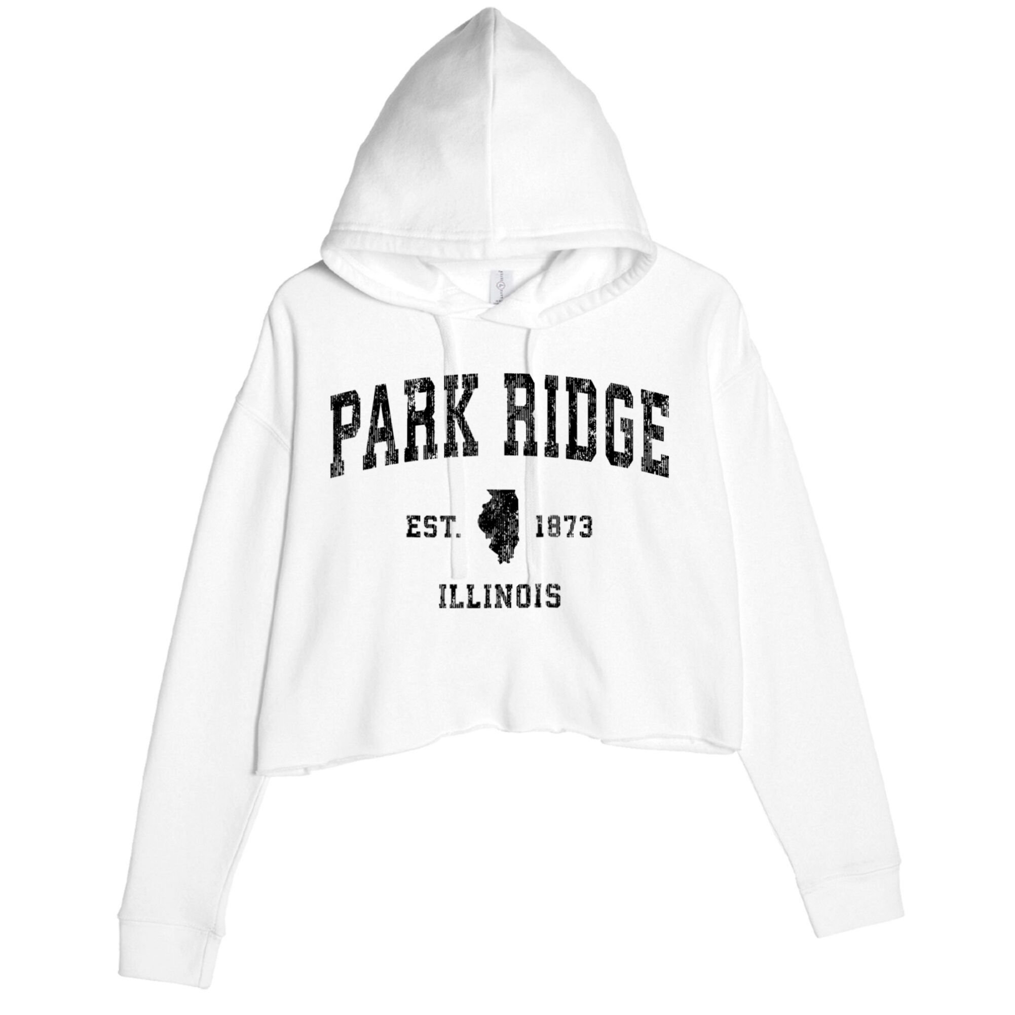 Park Ridge Illinois Il Vintage Established Sports Design Crop Fleece Hoodie